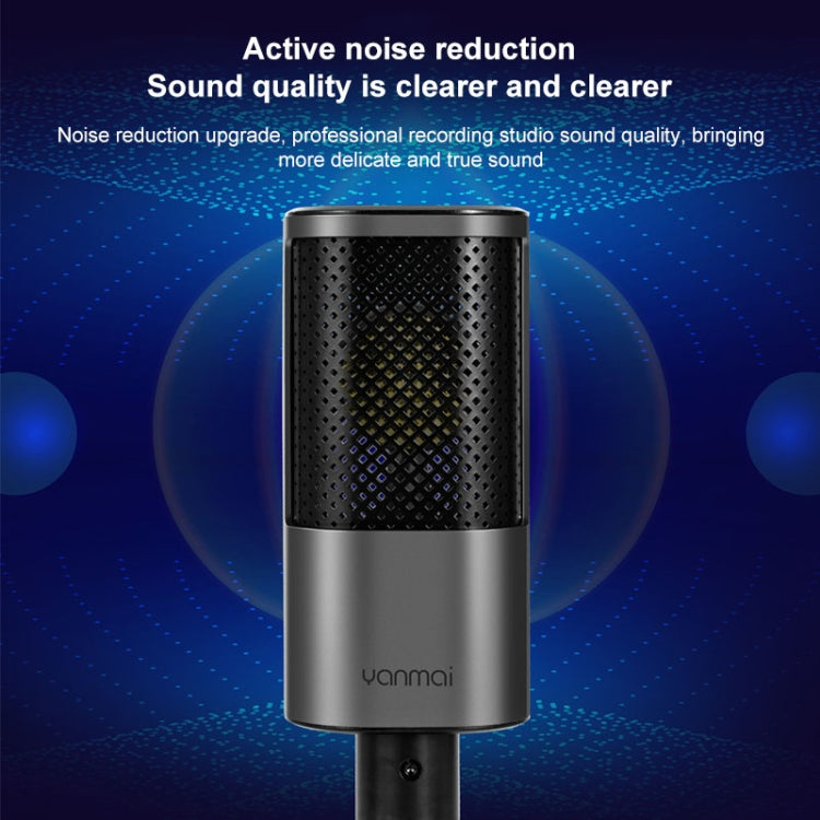 Yanmai X2 Active Noise Reduction Cardioid Pointing Capacitive Recording Microphone Set พร้อม Blowout Net & Cantilever Bracket & 1.7m 3.5mm Interface Cable, X2