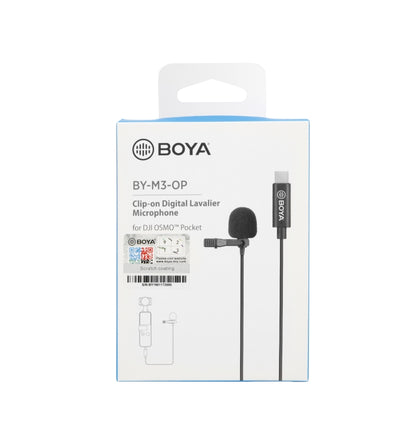 BOYA BY-M3-OP สำหรับ DJI OSMO Pocket Clip-on Digital Lavalier ไมโครโฟน, BY-M3-OP