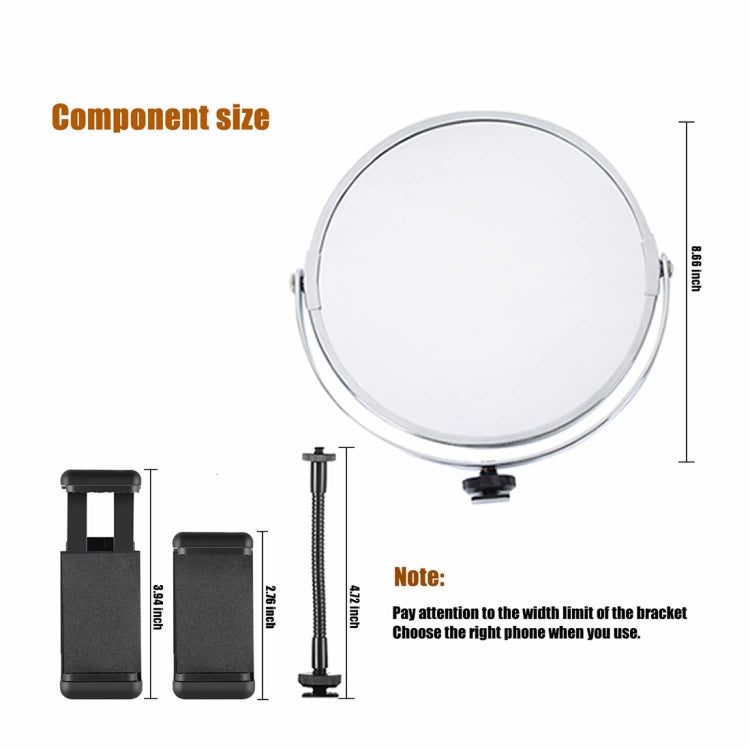 MANTOO RL-18 II 100-240V 55W 18 นิ้วแหวนหรี่แสงได้สองสีเติมแสงด้วย ขาตั้ง, 18 inch