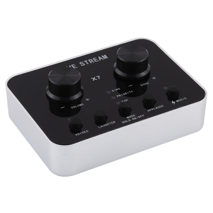 X7 Live Broadcast Audio ชุดหูฟัง USB ไมโครโฟน Webcast Entertainment Streamer การ์ดเสียงสำหรับโทรศัพท์, คอมพิวเตอร์พีซี