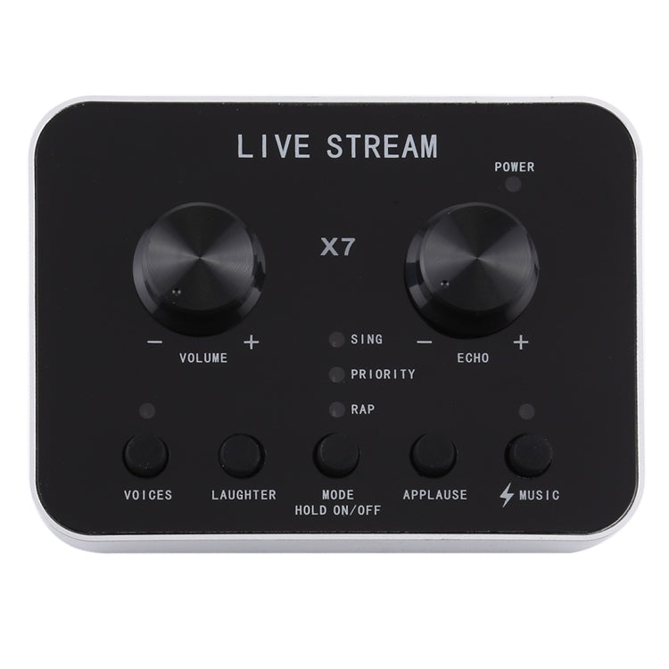 X7 Live Broadcast Audio ชุดหูฟัง USB ไมโครโฟน Webcast Entertainment Streamer การ์ดเสียงสำหรับโทรศัพท์, คอมพิวเตอร์พีซี