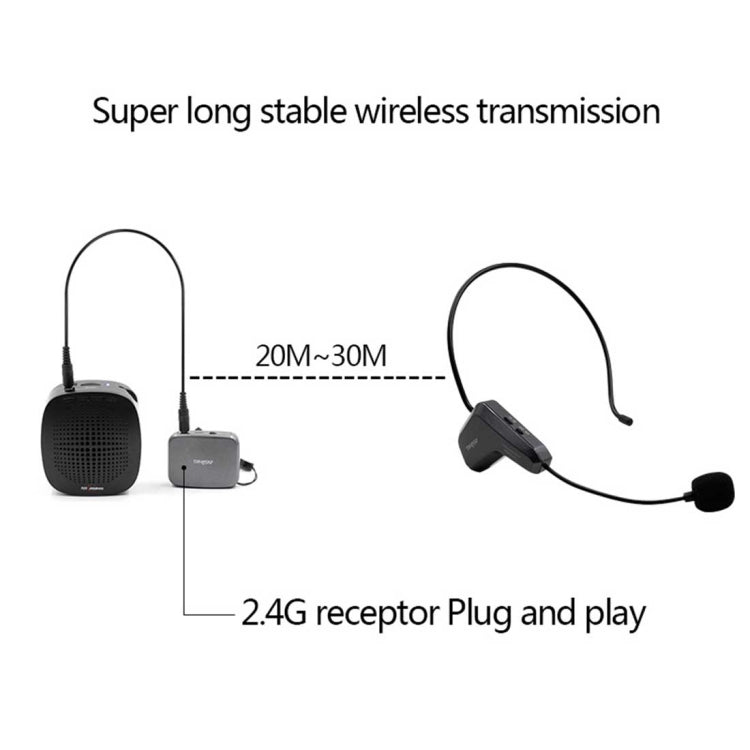 ASiNG WM01 2.4GHz Wireless Audio Transmission ไมโครโฟนปิ๊กอัพแบบอิเล็กทรอนิกส์ ระยะการส่งข้อมูล: 50 ม, WM01