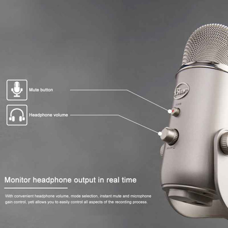 ไมโครโฟนคอนเดนเซอร์ USB Logitech Blue Yeti, Blue Yeti(Black), Blue Yeti(Blue), Blue Yeti(Silver)