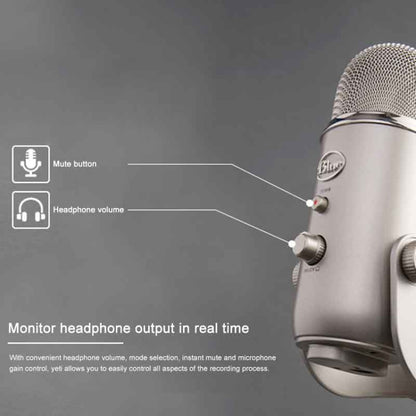 ไมโครโฟนคอนเดนเซอร์ USB Logitech Blue Yeti, Blue Yeti(Black), Blue Yeti(Blue), Blue Yeti(Silver)