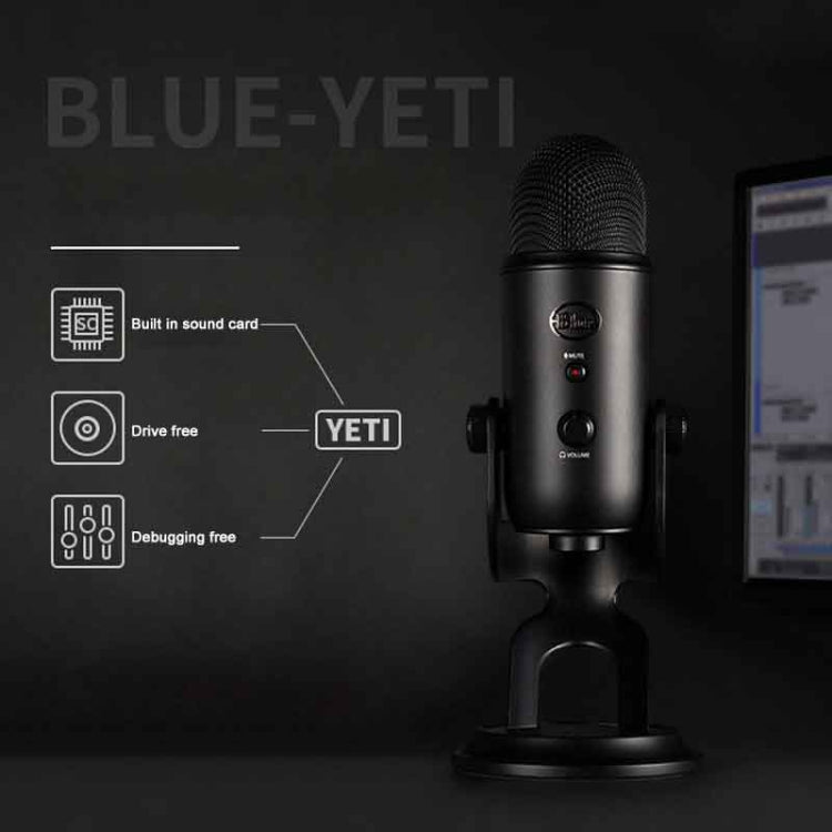 ไมโครโฟนคอนเดนเซอร์ USB Logitech Blue Yeti, Blue Yeti(Black), Blue Yeti(Blue), Blue Yeti(Silver)