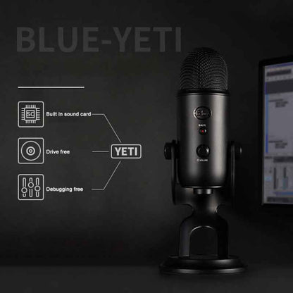ไมโครโฟนคอนเดนเซอร์ USB Logitech Blue Yeti, Blue Yeti(Black), Blue Yeti(Blue), Blue Yeti(Silver)