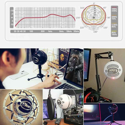 ไมโครโฟนบันทึกจุดยึดคอนเดนเซอร์ USB ของ Logitech Blue Snowball-ice, Blue Snowball-ice
