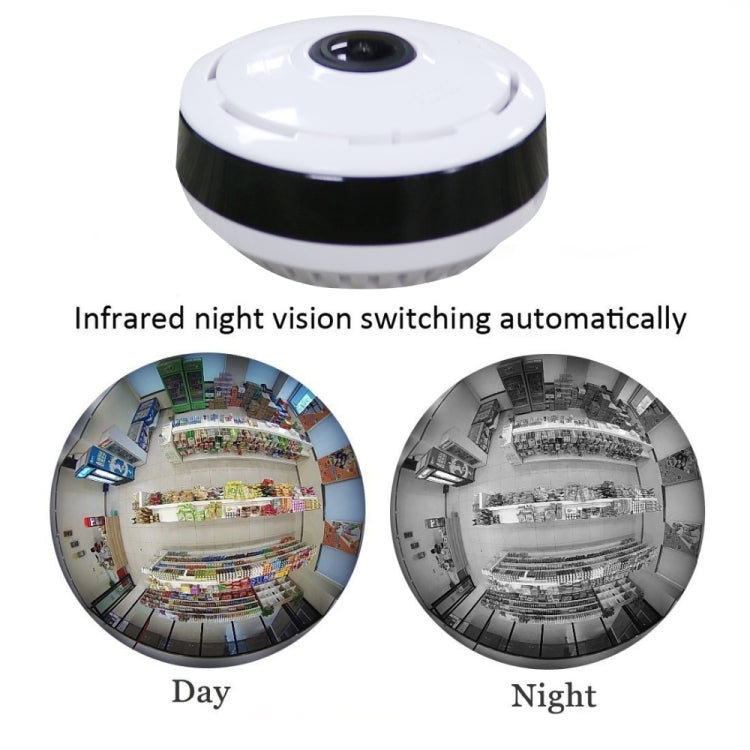 JJX-1801 กล้อง IP มุมกว้าง Fisheye มุมกว้าง 1.0MP สมาร์ทไร้สาย Wifi รองรับการ์ด TF (สูงสุด 128GB), JJX-1801