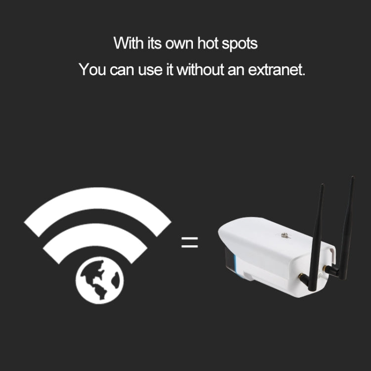 J-06 กล้อง IP IR แบบไร้สาย Wifi ในร่มและกลางแจ้ง 1.0MP รองรับการมองเห็นกลางคืนแบบอินฟราเรด / การตรวจจับการเคลื่อนไหว / การ์ด TF (สูงสุด 64GB) ระยะ IR: 50 ม., J-06