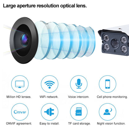 J-01130 กล้อง IP ไร้สาย Wifi อัจฉริยะ 1.3MP รองรับการตรวจจับการเคลื่อนไหวและการมองเห็นกลางคืนแบบอินฟราเรดและการ์ด TF (สูงสุด 64GB), J-01130