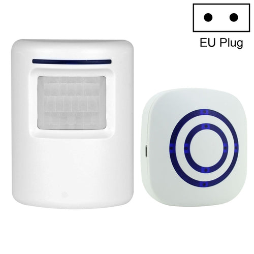 FY-0256 เซ็นเซอร์อินฟราเรด PIR 2 ใน 1 (เครื่องส่งสัญญาณ + ตัวรับสัญญาณ) เครื่องตรวจจับสัญญาณออดไร้สายสำหรับบ้าน / สำนักงาน / ร้านค้า / โรงงานปลั๊ก EU, FY-0256 Doorbell Alarm Detector, FY-0256 Doorbell Alarm