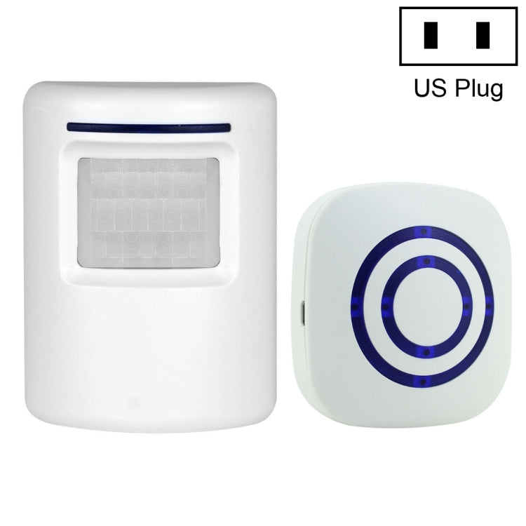 FY-0256 เซ็นเซอร์อินฟราเรด PIR 2 ใน 1 (เครื่องส่งสัญญาณ + ตัวรับสัญญาณ) เครื่องตรวจจับสัญญาณออดไร้สายสำหรับบ้าน / สำนักงาน / ร้านค้า / โรงงานปลั๊ก EU, FY-0256 Doorbell Alarm Detector, FY-0256 Doorbell Alarm