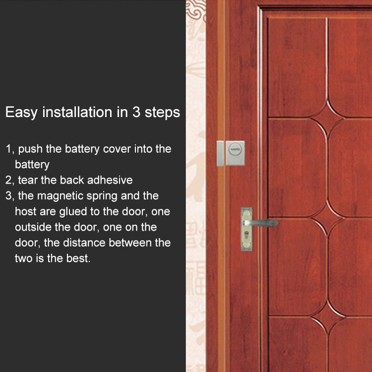 DOBERMAN SE-0119 ครัวเรือน Anti-Theft รีโมทคอนโทรลไร้สายประตู Magnetic Sensor ALARM, SE-0119