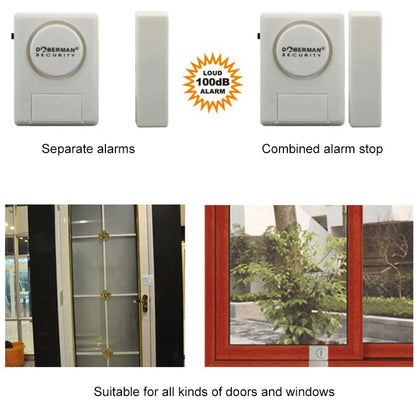 DOBERMAN SE-0119 ครัวเรือน Anti-Theft รีโมทคอนโทรลไร้สายประตู Magnetic Sensor ALARM, SE-0119