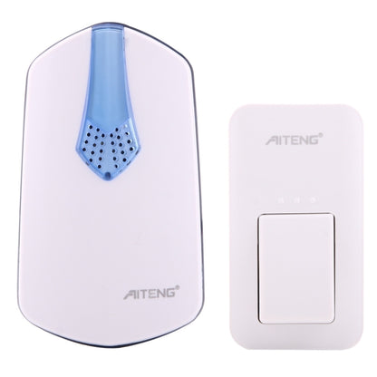 AITENG V026G ออดไร้สายแบบไม่มีแบตเตอรี่กันน้ำ, ตัวรับสัญญาณ 1 ตัว + เครื่องส่งสัญญาณ 1 ตัว, ระยะรับสัญญาณ: 130 ม., ปลั๊ก US, V026G