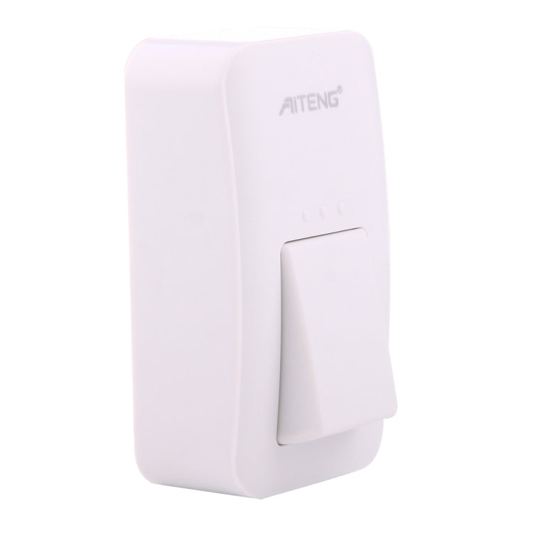 AITENG V026G ออดไร้สายแบบไม่มีแบตเตอรี่กันน้ำ, ตัวรับสัญญาณ 1 ตัว + เครื่องส่งสัญญาณ 1 ตัว, ระยะรับสัญญาณ: 130 ม., ปลั๊ก US, V026G