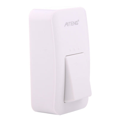AITENG V026G ออดไร้สายแบบไม่มีแบตเตอรี่กันน้ำ, ตัวรับสัญญาณ 1 ตัว + เครื่องส่งสัญญาณ 1 ตัว, ระยะรับสัญญาณ: 130 ม., ปลั๊ก US, V026G