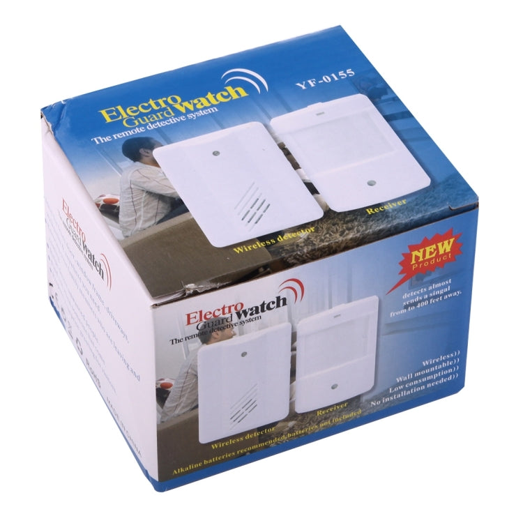 YF-0155 Good Safe Wireless Electro Guard นาฬิกา ชุดระบบนักสืบระยะไกลสำหรับโฮมออฟฟิศ, ตัวรับสัญญาณ 1 ตัว + เครื่องตรวจจับ 1 ตัว, YF-0155
