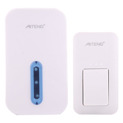 AITENG V017G ออดไร้สายแบบไม่มีแบตเตอรี่กันน้ำ, ตัวรับสัญญาณ 1 ตัว + เครื่องส่งสัญญาณ 1 ตัว, ระยะรับสัญญาณ: 130 ม., ปลั๊ก US, V017G