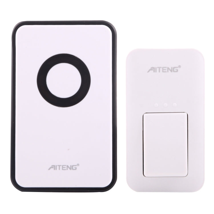 AITENG V018G ออดไร้สายแบบไม่มีแบตเตอรี่กันน้ำ, ตัวรับสัญญาณ 1 ตัว + เครื่องส่งสัญญาณ 1 ตัว, ระยะรับสัญญาณ: 130 ม., ปลั๊ก US, V018G