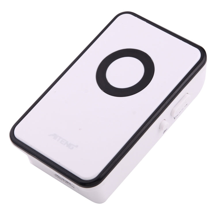 AITENG V018G ออดไร้สายแบบไม่มีแบตเตอรี่กันน้ำ, ตัวรับสัญญาณ 1 ตัว + เครื่องส่งสัญญาณ 1 ตัว, ระยะรับสัญญาณ: 130 ม., ปลั๊ก US, V018G