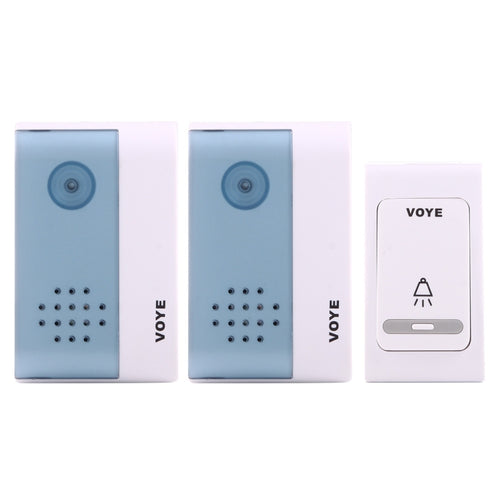 VOYE V004B2 ออดบ้านเพลงอัจฉริยะไร้สายพร้อมตัวรับสัญญาณคู่ระยะการควบคุมระยะไกล: 120 ม. (เปิดโล่ง), V004B2