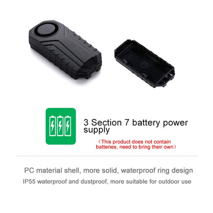 KS-SF22R IP55 กันน้ำไร้สาย 113dB การสั่นสะเทือนเซ็นเซอร์กันขโมยปลุกพร้อมรีโมทคอนโทรลสำหรับรถยนต์/จักรยาน/รถจักรยานไฟฟ้า, KS-SF22R