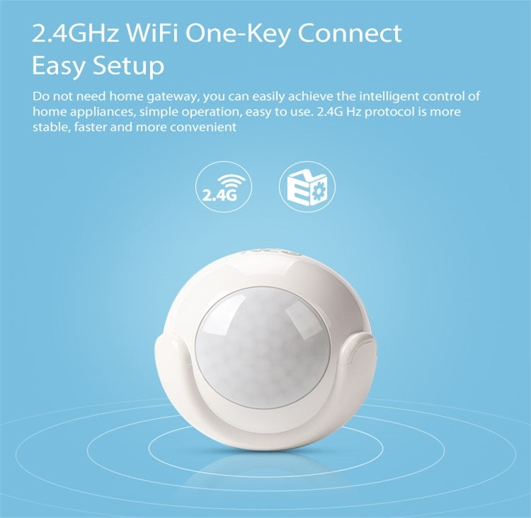 NEO NAS-PD01W Wireless WiFi PIR Detector Motion Sensor รองรับระบบ Android / IOS และไฟ LED สีแดงสว่างเป็นพิเศษ