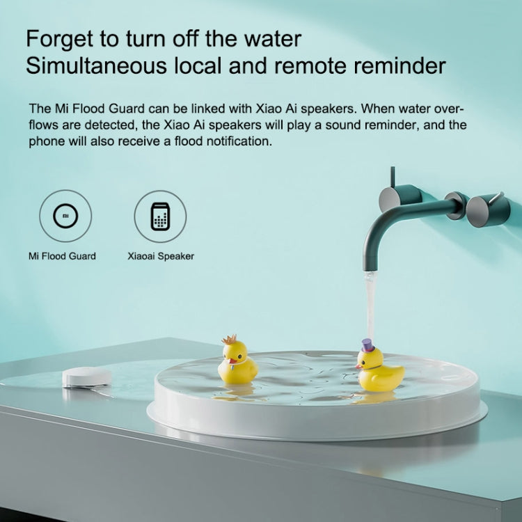 เครื่องป้องกันน้ำท่วมบลูทูธไร้สาย Xiaomi ดั้งเดิมตรวจจับน้ำรั่วอย่างชาญฉลาดแอพเชื่อมต่อลำโพง Xiaoai เพื่อเตือนบ้านอัจฉริยะจากระยะไกลจำเป็นต้องใช้กับ CA1001