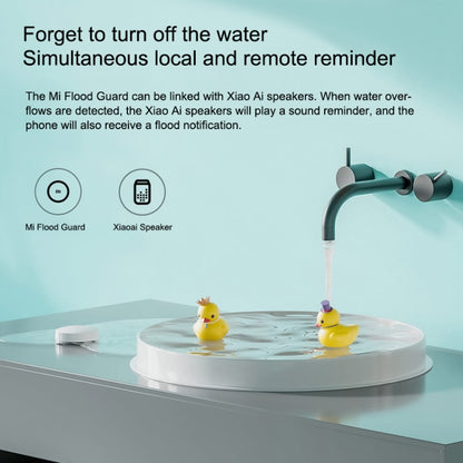 เครื่องป้องกันน้ำท่วมบลูทูธไร้สาย Xiaomi ดั้งเดิมตรวจจับน้ำรั่วอย่างชาญฉลาดแอพเชื่อมต่อลำโพง Xiaoai เพื่อเตือนบ้านอัจฉริยะจากระยะไกลจำเป็นต้องใช้กับ CA1001