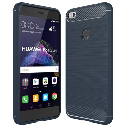สำหรับ Huawei P8 Lite (2017) แปรงคาร์บอนไฟเบอร์เนื้อกันกระแทกเคส TPU, Huawei P8 Lite (2017)