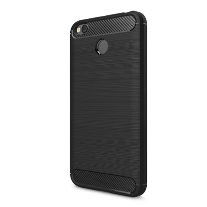 สำหรับ Xiaomi Redmi 4X Brushed Carbon Fiber Texture กันกระแทกเคสฝาครอบป้องกัน TPU, For Redmi 4X