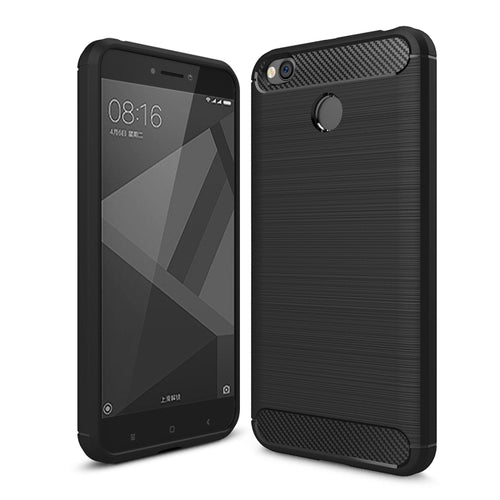 สำหรับ Xiaomi Redmi 4X Brushed Carbon Fiber Texture กันกระแทกเคสฝาครอบป้องกัน TPU, For Redmi 4X