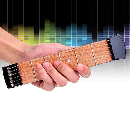 6 Fret แบบพกพากีตาร์การปฏิบัติเครื่องมือ Gadget สำหรับผู้เริ่มต้นคอร์ดนิ้วเครื่องมือการปฏิบัติ, 6 Fret Fingering Practice Tool