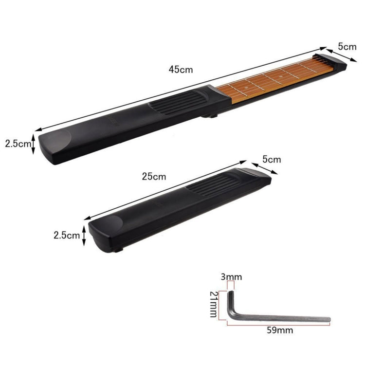 6 Fret แบบพกพากีตาร์การปฏิบัติเครื่องมือ Gadget สำหรับผู้เริ่มต้นคอร์ดนิ้วเครื่องมือการปฏิบัติ, 6 Fret Fingering Practice Tool