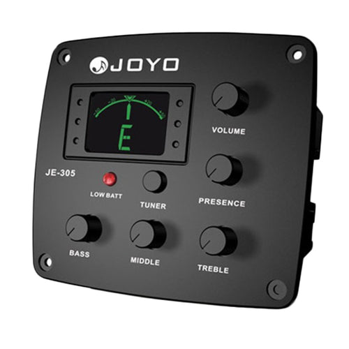 JOYO JE-305 กีตาร์ 4-Band EQ Preamp จูนเนอร์ Pickup Equalizer พร้อมฟังก์ชั่นปรับแต่ง, JE-305