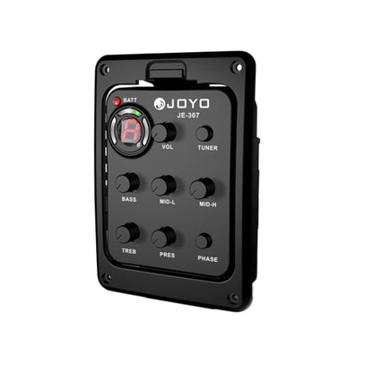 JOYO JE-307 กีตาร์ 5-Band Equalizer กีตาร์พื้นบ้าน EQ อะคูสติกกีต้าร์ Pickup Preamp ไฟฟ้าจูนเนอร์ดิจิตอล, JE-307