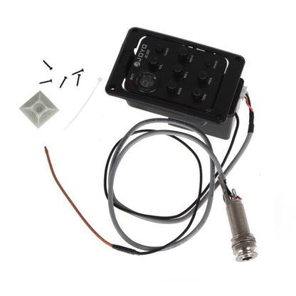JOYO JE-307 กีตาร์ 5-Band Equalizer กีตาร์พื้นบ้าน EQ อะคูสติกกีต้าร์ Pickup Preamp ไฟฟ้าจูนเนอร์ดิจิตอล, JE-307