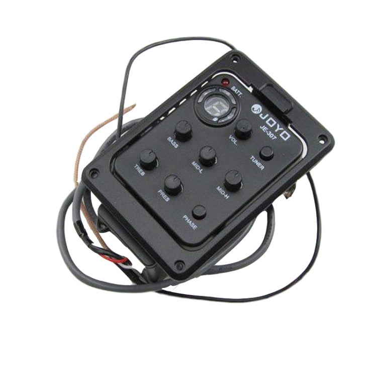 JOYO JE-307 กีตาร์ 5-Band Equalizer กีตาร์พื้นบ้าน EQ อะคูสติกกีต้าร์ Pickup Preamp ไฟฟ้าจูนเนอร์ดิจิตอล, JE-307