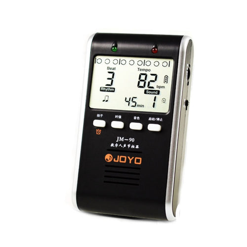 JOYO JM-90 มินิแบบพกพาแบบชาร์จไฟได้ Clip-on ไฟ LED อิเล็กทรอนิกส์ดิจิตอลเครื่องเมตรอนอมโทนเครื่องกำเนิดไฟฟ้าจูนเนอร์สำหรับกีตาร์ไวโอลินอูคูเลเล่, JM-90 (Black), JM-90 (White)