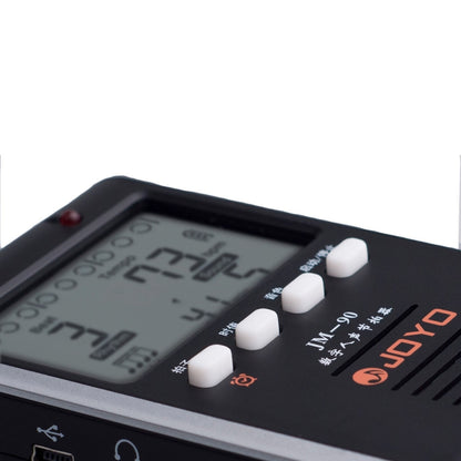 JOYO JM-90 มินิแบบพกพาแบบชาร์จไฟได้ Clip-on ไฟ LED อิเล็กทรอนิกส์ดิจิตอลเครื่องเมตรอนอมโทนเครื่องกำเนิดไฟฟ้าจูนเนอร์สำหรับกีตาร์ไวโอลินอูคูเลเล่, JM-90 (Black), JM-90 (White)