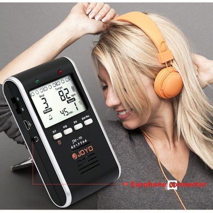 JOYO JM-90 มินิแบบพกพาแบบชาร์จไฟได้ Clip-on ไฟ LED อิเล็กทรอนิกส์ดิจิตอลเครื่องเมตรอนอมโทนเครื่องกำเนิดไฟฟ้าจูนเนอร์สำหรับกีตาร์ไวโอลินอูคูเลเล่, JM-90 (Black), JM-90 (White)