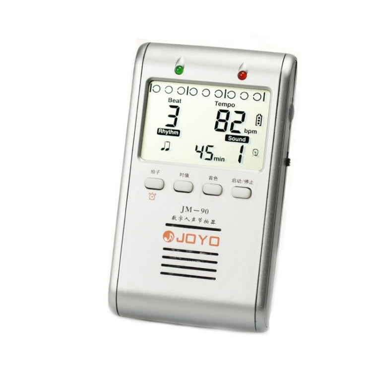 JOYO JM-90 มินิแบบพกพาแบบชาร์จไฟได้ Clip-on ไฟ LED อิเล็กทรอนิกส์ดิจิตอลเครื่องเมตรอนอมโทนเครื่องกำเนิดไฟฟ้าจูนเนอร์สำหรับกีตาร์ไวโอลินอูคูเลเล่, JM-90 (Black), JM-90 (White)
