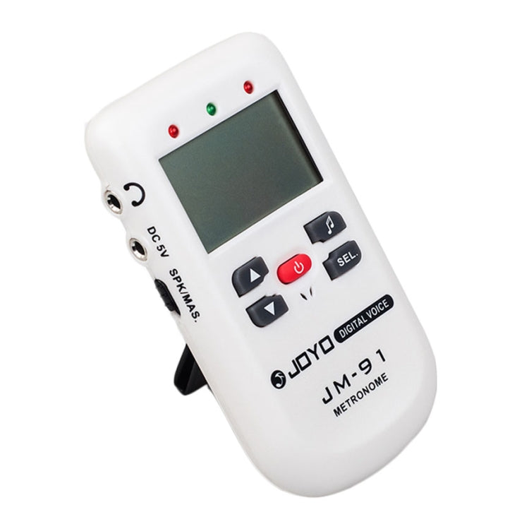 JOYO JM-91 มินิแบบพกพาอเนกประสงค์ Vocal Metronome อิเล็กทรอนิกส์ดิจิตอล Metronome Tone Generator จูนเนอร์สำหรับกีตาร์ไวโอลิน Ukulele, JM-91 (White)