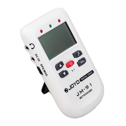 JOYO JM-91 มินิแบบพกพาอเนกประสงค์ Vocal Metronome อิเล็กทรอนิกส์ดิจิตอล Metronome Tone Generator จูนเนอร์สำหรับกีตาร์ไวโอลิน Ukulele, JM-91 (White)