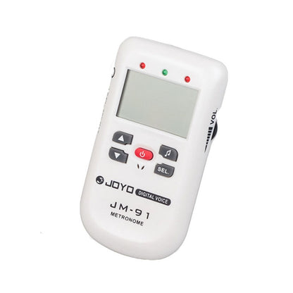 JOYO JM-91 มินิแบบพกพาอเนกประสงค์ Vocal Metronome อิเล็กทรอนิกส์ดิจิตอล Metronome Tone Generator จูนเนอร์สำหรับกีตาร์ไวโอลิน Ukulele, JM-91 (White)