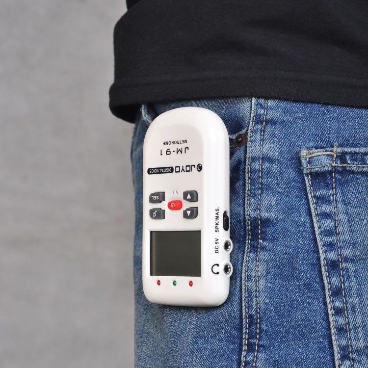 JOYO JM-91 มินิแบบพกพาอเนกประสงค์ Vocal Metronome อิเล็กทรอนิกส์ดิจิตอล Metronome Tone Generator จูนเนอร์สำหรับกีตาร์ไวโอลิน Ukulele, JM-91 (White)