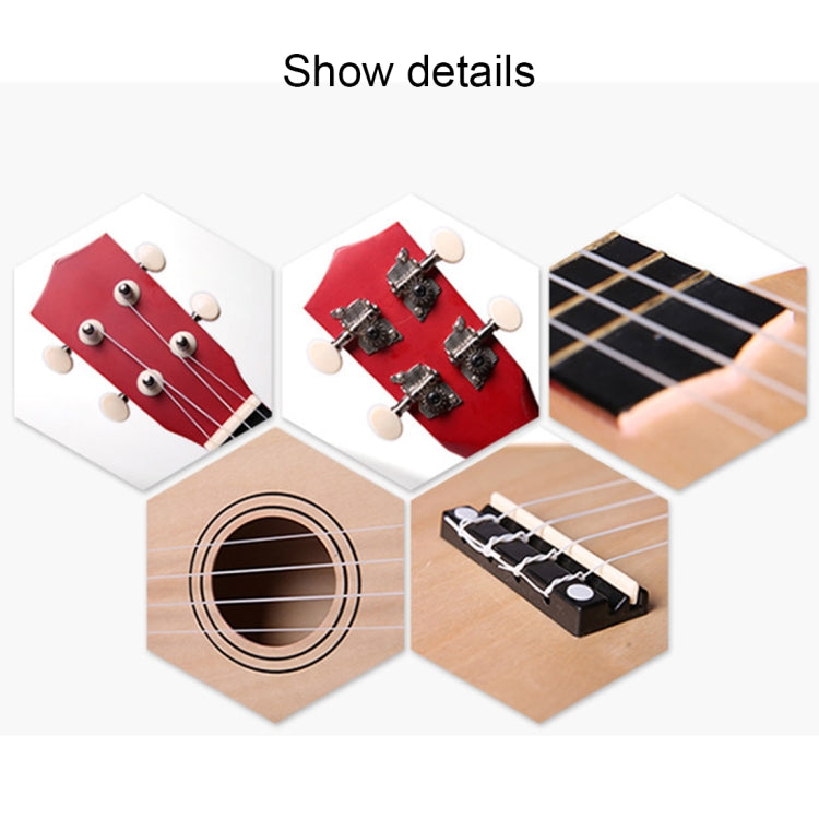 HM100 21 นิ้ว Basswood Ukulele ดนตรีเด็กตรัสรู้เครื่องดนตรี