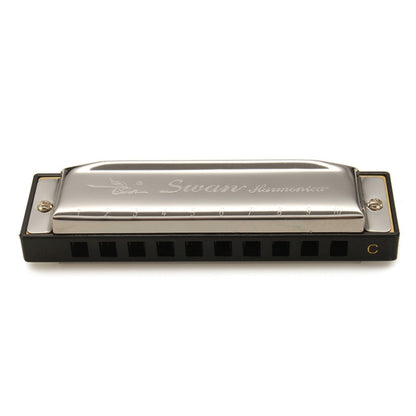 Swan SW1020-7 10 หลุม Diatonic Blues Harp Harmonica นักเรียนผู้ใหญ่เด็กนักเรียนเริ่มต้น Instruments, SW1020-7 10 Holes Polyphonic Harmonica