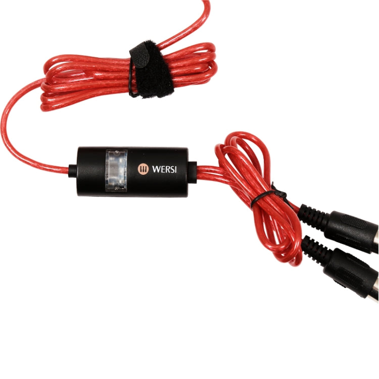 WERSI UM-18 สาย USB MIDI MidiPort Midi Cable เปียโนไฟฟ้ากลองอิเล็กทรอนิกส์สายแก้ไขเพลง, ความยาว: 2 ม.